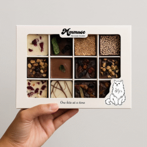 12 Cubes Assorted Chocolate Box (White)